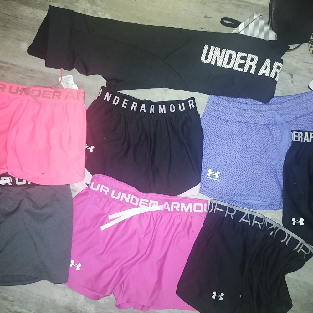 Under Armour Kids' Shorts - Black, Pink, Blue - Picture 4 of 7